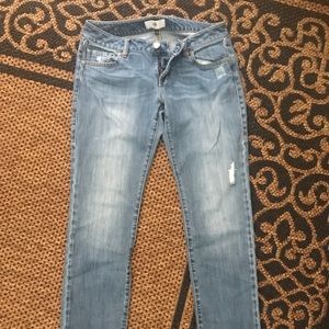 CAbi Light Wash Distressed Boyfriend Jeans